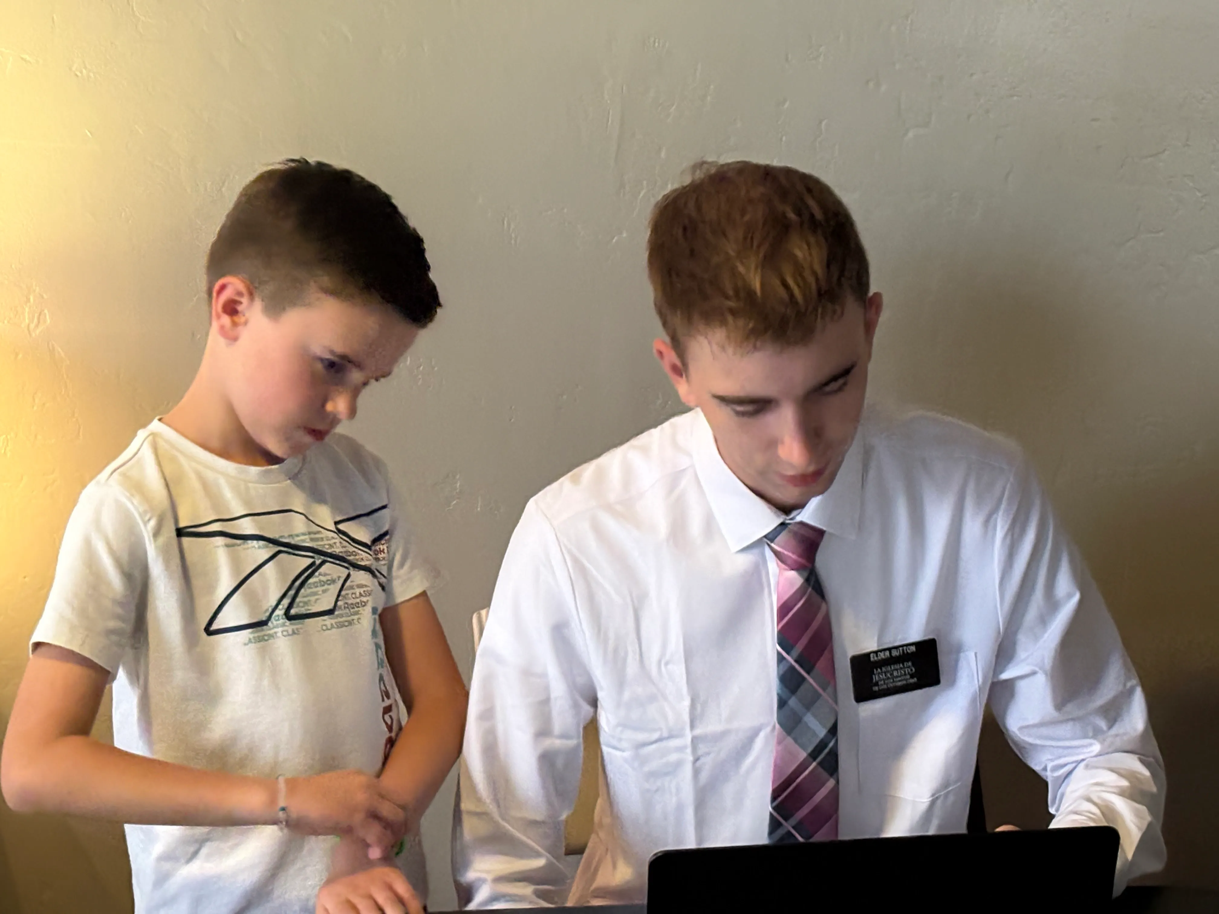 Jaron teaching Taben